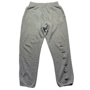 Nike Air Jordan Spell Out Pants Mens L 30" inseam Gray Sweatpant Jogger